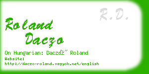 roland daczo business card